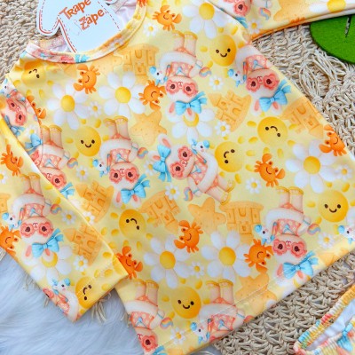 Conj. Blusa e Calcinha Coelhinha na areia